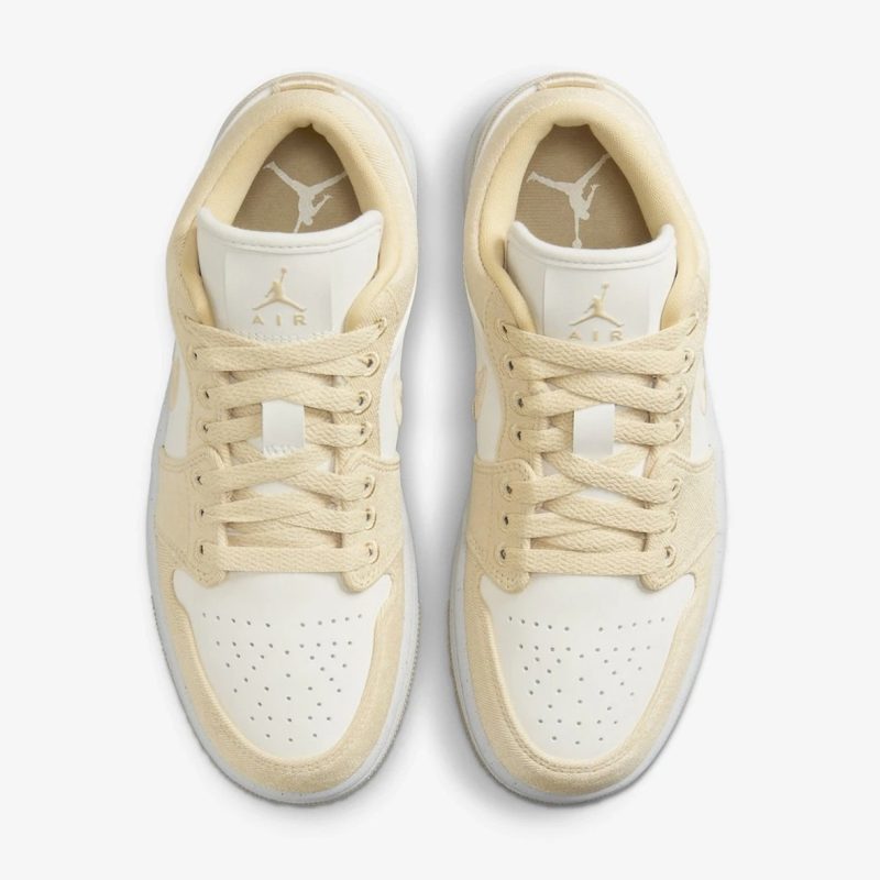 Nike รองเท้าผ้าใบผู้หญิง Air Jordan 1 Low SE | Team Gold/Sail ( FN3722-701 ) - Image 6