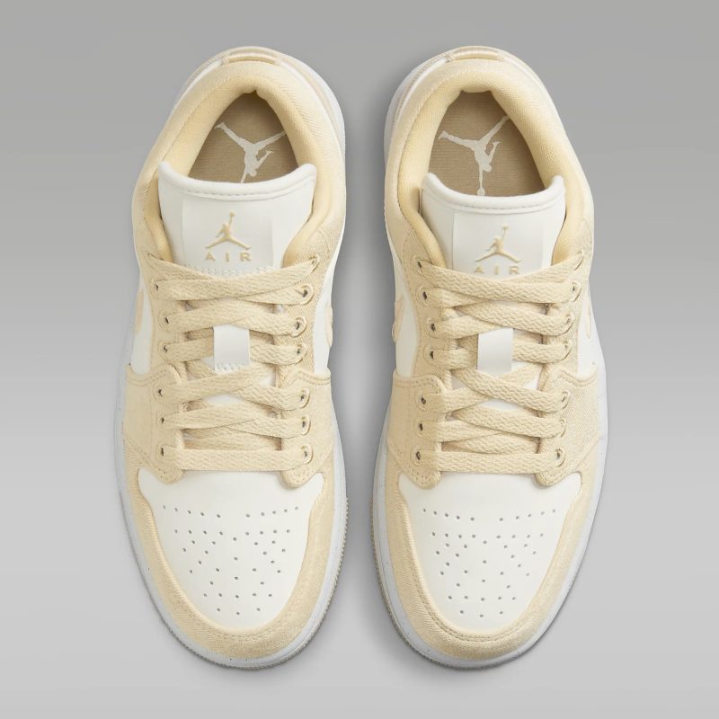Nike รองเท้าผ้าใบผู้หญิง Air Jordan 1 Low SE | Team Gold/Sail ( FN3722-701 ) - Image 18