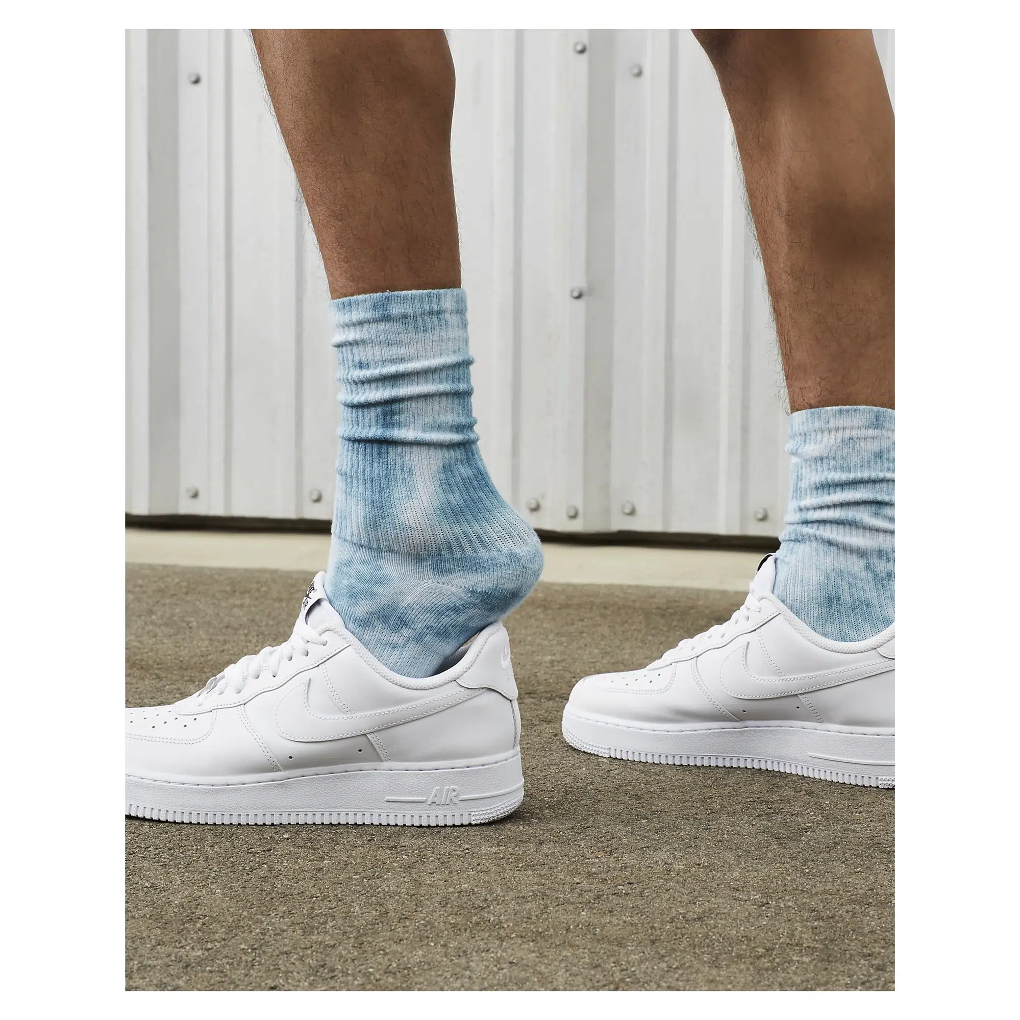 Nike รองเท้าผ้าใบผู้ชาย Air Force 1 '07 FlyEase | White/White/White ( FD1146-100 ) - Image 12