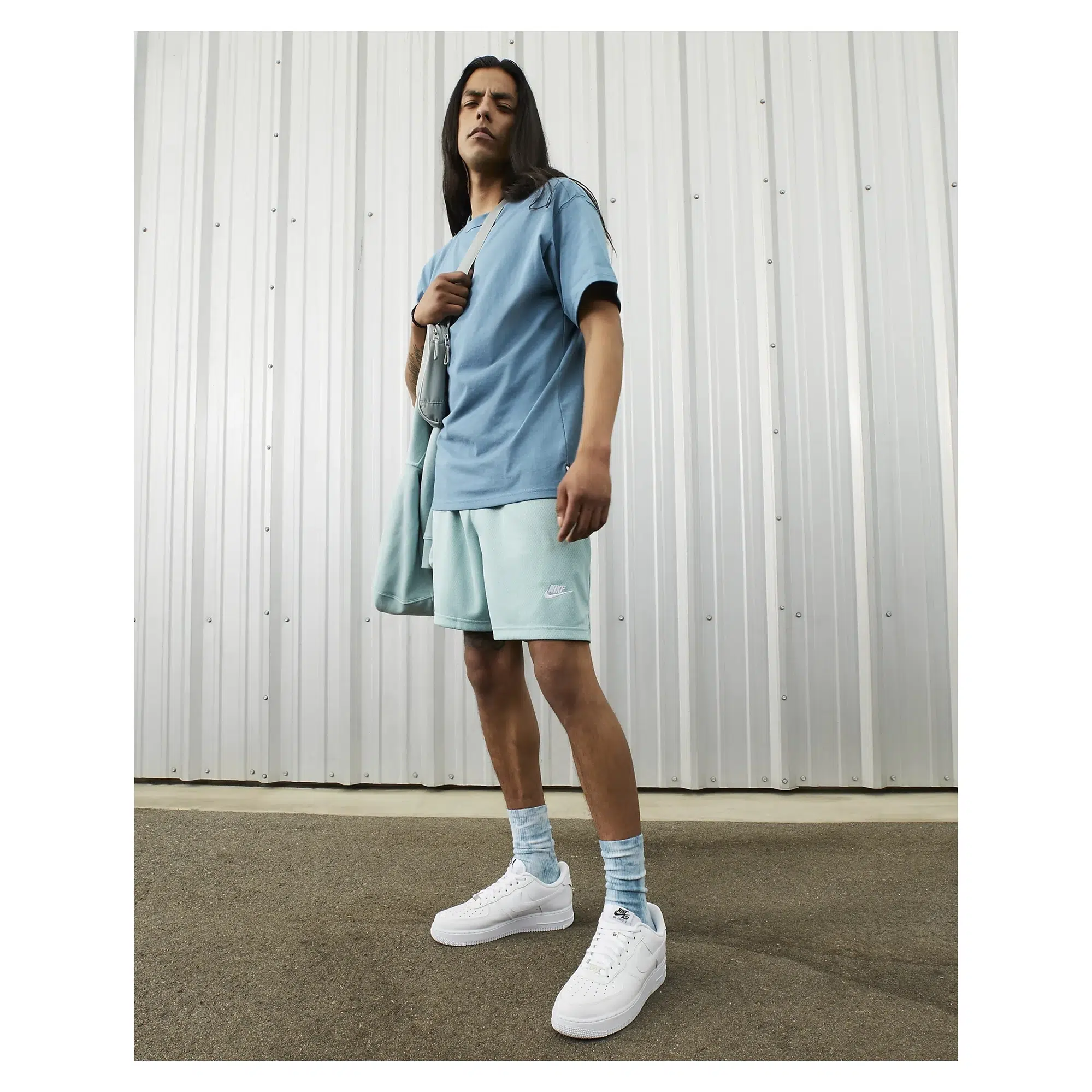 Nike รองเท้าผ้าใบผู้ชาย Air Force 1 '07 FlyEase | White/White/White ( FD1146-100 ) - Image 13