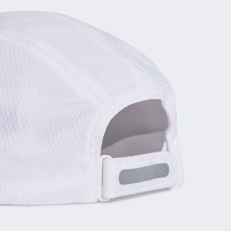 Adidas หมวกวิ่ง AEROREADY Four-Panel Mesh Running Cap | White/Reflective Silver ( HR7053 ) - Image 3