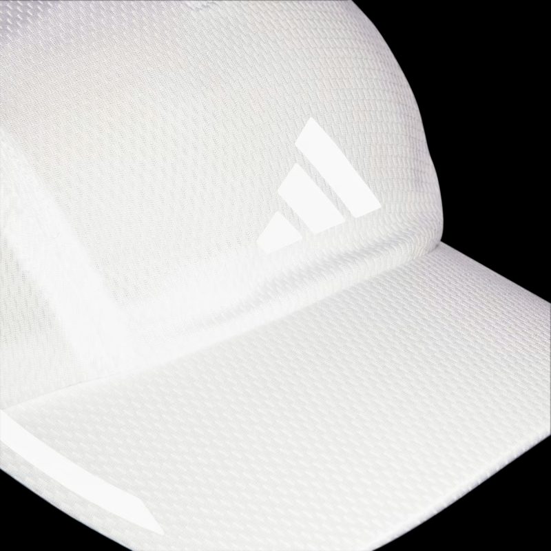 Adidas หมวกวิ่ง AEROREADY Four-Panel Mesh Running Cap | White/Reflective Silver ( HR7053 ) - Image 4