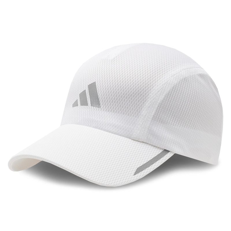 Adidas หมวกวิ่ง AEROREADY Four-Panel Mesh Running Cap | White/Reflective Silver ( HR7053 ) - Image 6