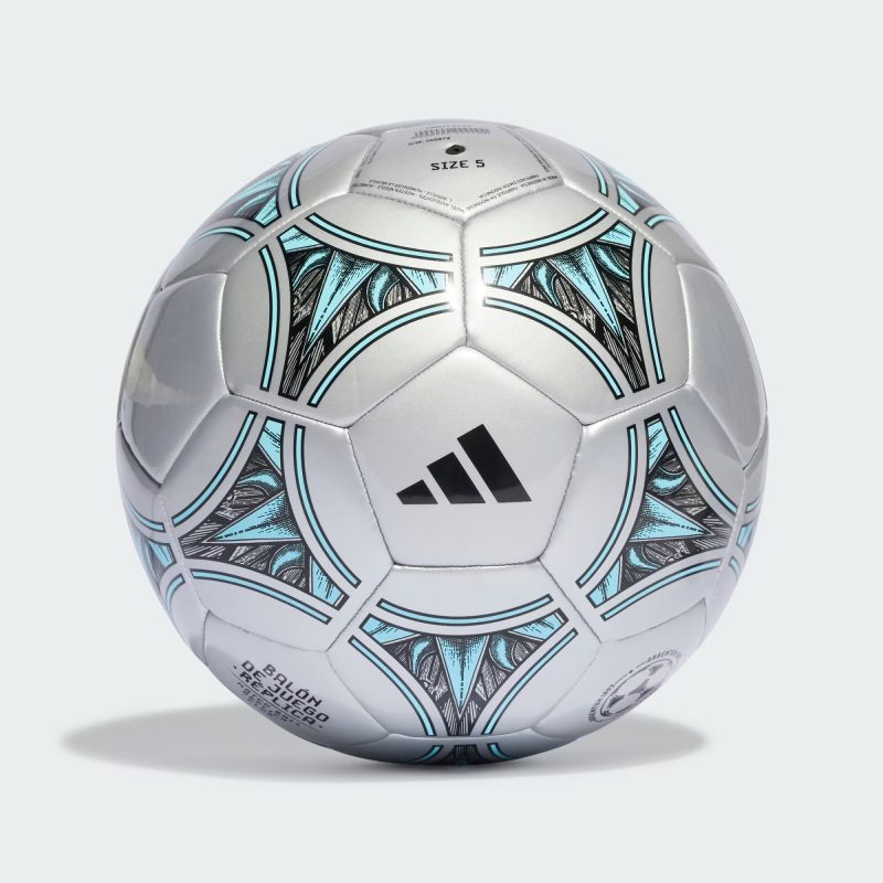 Adidas ลูกฟุตบอล Silver Messi Club Ball | Silver Metallic/Core Black/Bliss Blue F22 ( IA0972 )