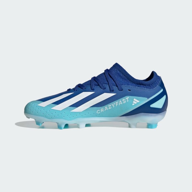 Adidas รองเท้าฟุตบอลเด็ก / สตั๊ด X Crazyfast.3 FG | Bright Royal/Cloud White/Solar Red ( ID9354 ) - Image 4