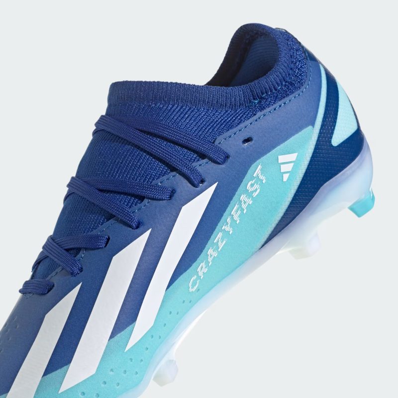 Adidas รองเท้าฟุตบอลเด็ก / สตั๊ด X Crazyfast.3 FG | Bright Royal/Cloud White/Solar Red ( ID9354 ) - Image 8