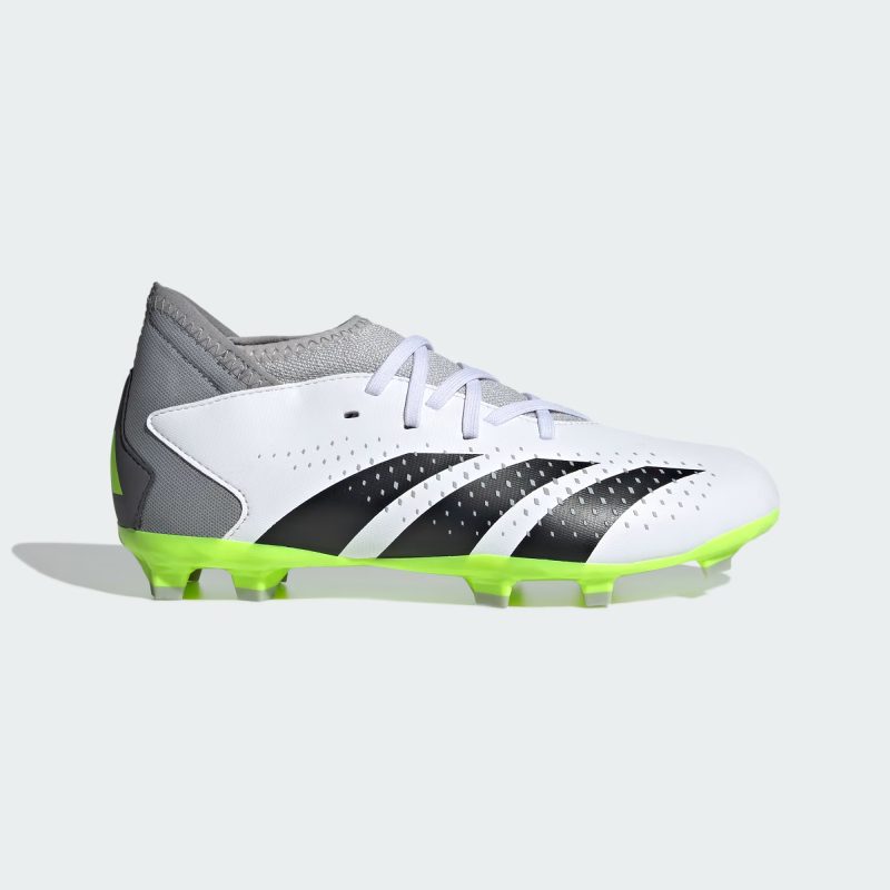 Adidas รองเท้าฟุตบอลเด็ก / สตั๊ด Predator Accuracy.3 FG | Cloud White/Core Black/Lucid Lemon ( IE9504 )