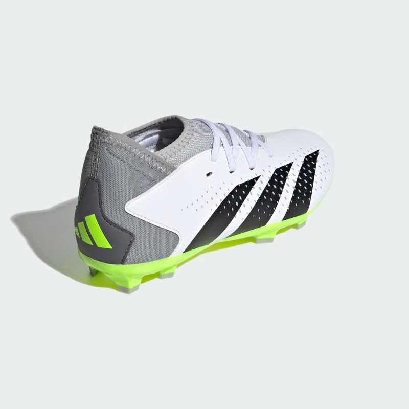 Adidas รองเท้าฟุตบอลเด็ก / สตั๊ด Predator Accuracy.3 FG | Cloud White/Core Black/Lucid Lemon ( IE9504 ) - Image 3