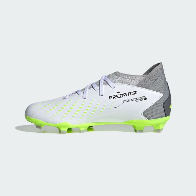 Adidas รองเท้าฟุตบอลเด็ก / สตั๊ด Predator Accuracy.3 FG | Cloud White/Core Black/Lucid Lemon ( IE9504 ) - Image 4