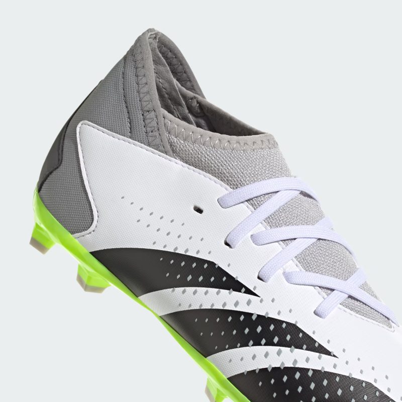 Adidas รองเท้าฟุตบอลเด็ก / สตั๊ด Predator Accuracy.3 FG | Cloud White/Core Black/Lucid Lemon ( IE9504 ) - Image 8