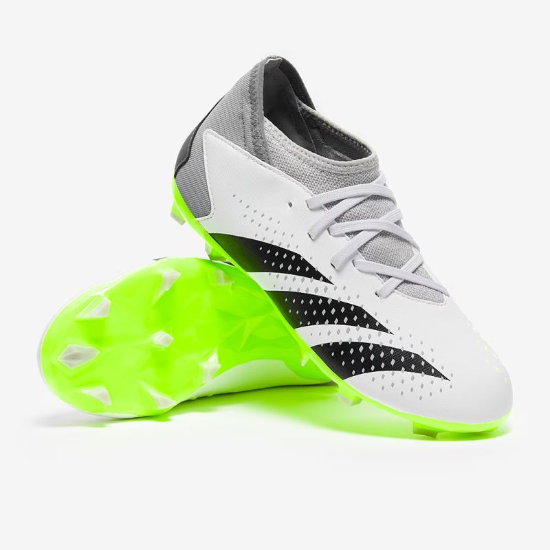 Adidas รองเท้าฟุตบอลเด็ก / สตั๊ด Predator Accuracy.3 FG | Cloud White/Core Black/Lucid Lemon ( IE9504 ) - Image 9