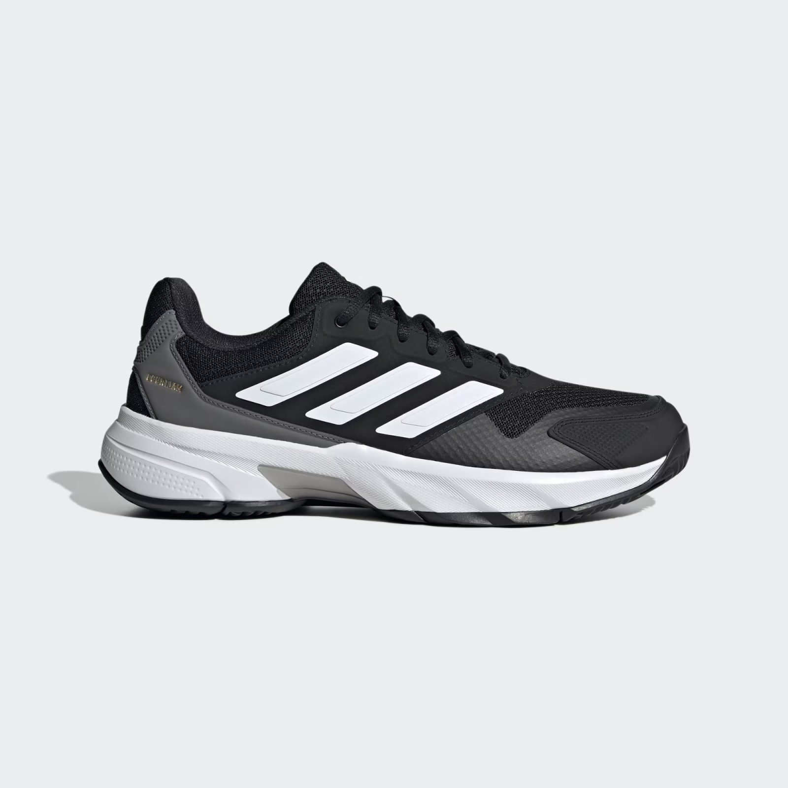 Adidas รองเท้าเทนนิสผู้ชาย CourtJam Control 3 | Core Black/Cloud White/Grey Four ( IF0458 )