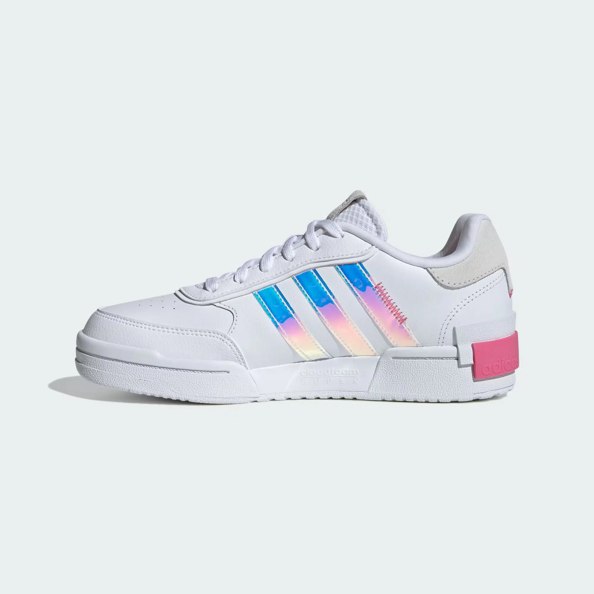 Adidas รองเท้าผ้าใบผู้หญิง Postmove SE | Cloud White/Pink Fusion/Cloud White ( IG7903 ) - Image 2