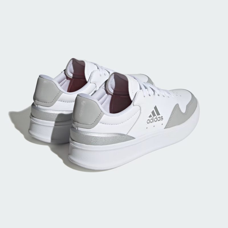 Adidas รองเท้าผ้าใบผู้หญิง Kantana | Cloud White/Grey Two/Silver Metallic ( IG9823 ) - Image 3