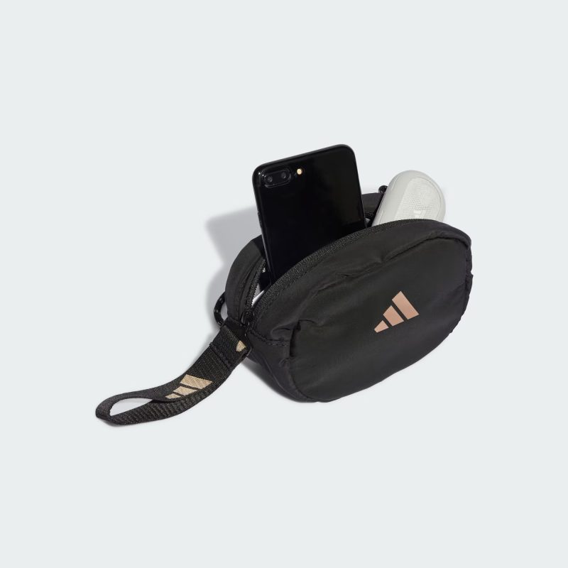 Adidas กระเป๋าคล้องมือ Sport Pouch Bag | Black/Copper Metallic/Black ( IJ7403 ) - Image 4