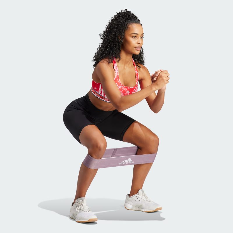 Adidas สปอร์ตบรา x FARM Rio Medium-Support Bra | Vivid Red/Bliss Pink ( IM2371 ) - Image 5