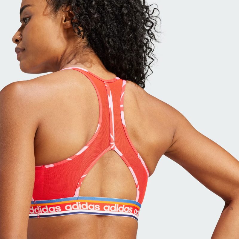 Adidas สปอร์ตบรา x FARM Rio Medium-Support Bra | Vivid Red/Bliss Pink ( IM2371 ) - Image 7