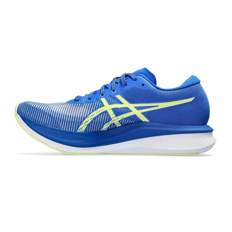 Asics รองเท้าวิ่งผู้ชาย Magic Speed 3 (2E) Wide | Illusion Blue/Glow Yellow ( 1011B704-400 ) - Image 4