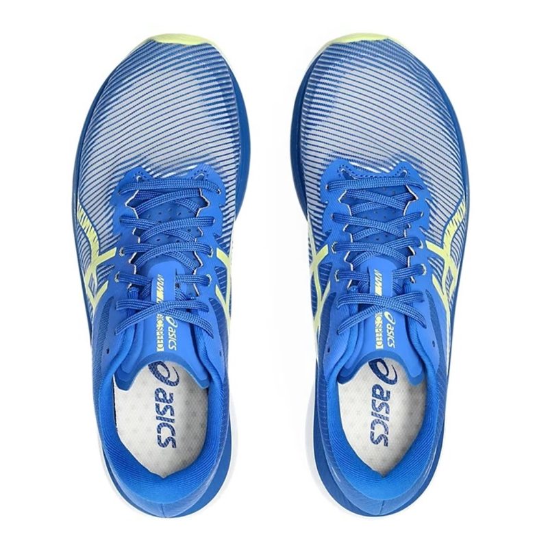 Asics รองเท้าวิ่งผู้ชาย Magic Speed 3 (2E) Wide | Illusion Blue/Glow Yellow ( 1011B704-400 ) - Image 6