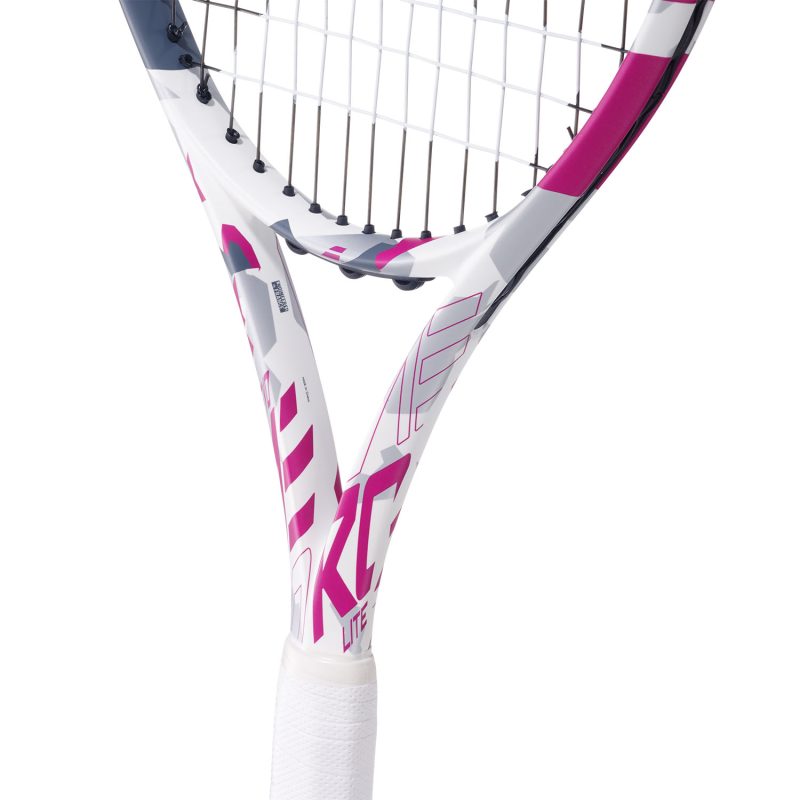 Babolat ไม้เทนนิส Evo Aero Lite Pink Tennis Racket G2 | White/Pink/Grey ( 101508 ) - Image 12