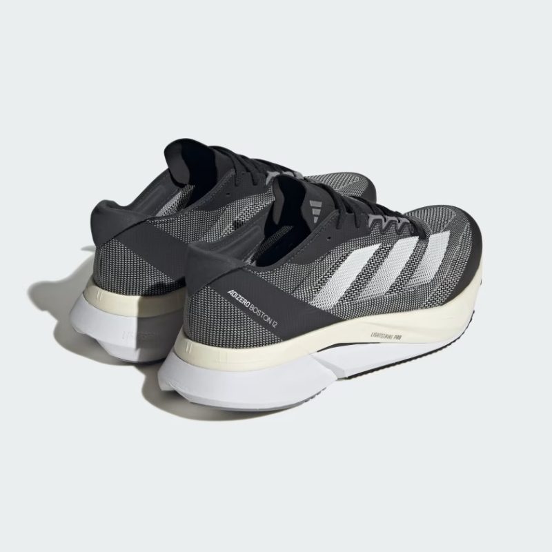 Adidas รองเท้าวิ่งผู้ชาย Adizero Boston 12 Wide | Core Black/Cloud White/Carbon ( H03613 ) - Image 3