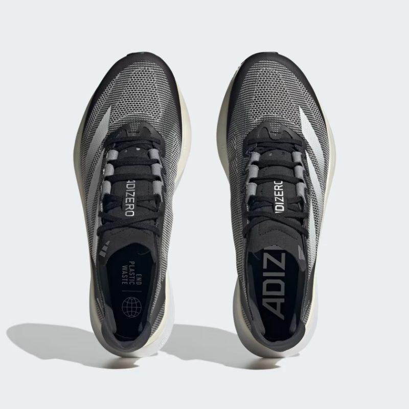 Adidas รองเท้าวิ่งผู้ชาย Adizero Boston 12 Wide | Core Black/Cloud White/Carbon ( H03613 ) - Image 5