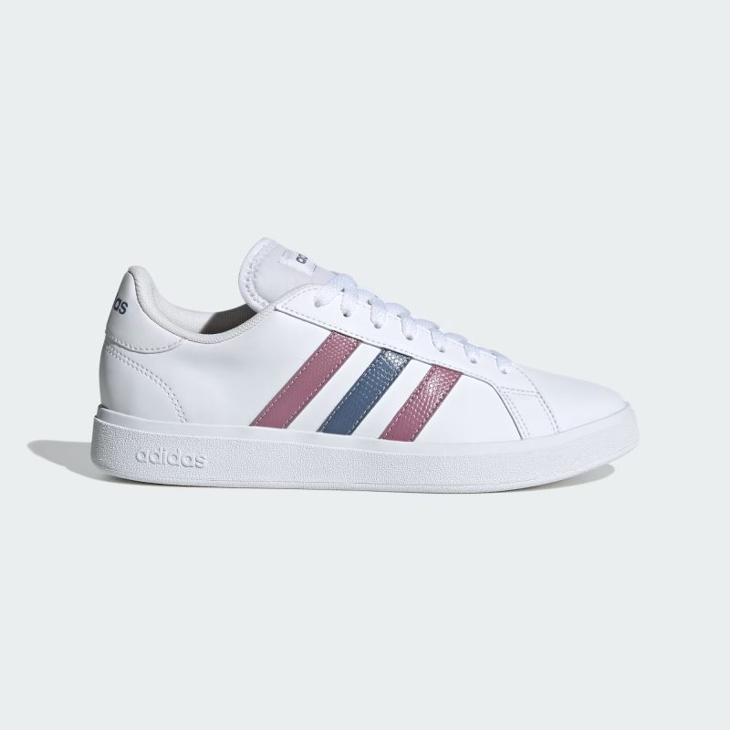 Adidas รองเท้าผ้าใบผู้หญิง Grand Court Base 2.0 | Cloud White/Crew Blue S21/Wonder Orchid F23 ( ID1864 )