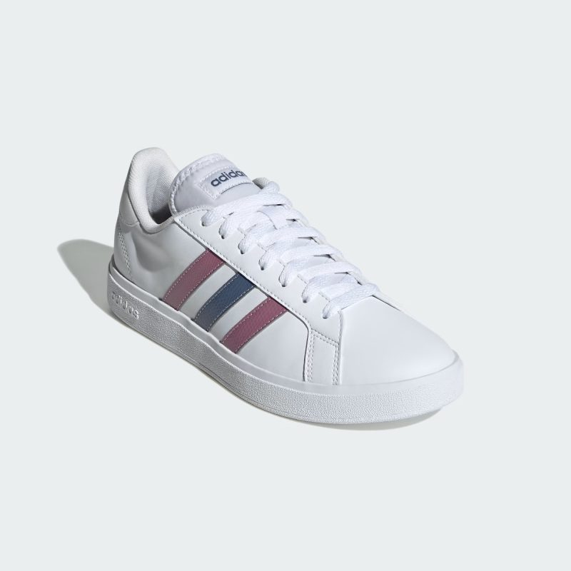 Adidas รองเท้าผ้าใบผู้หญิง Grand Court Base 2.0 | Cloud White/Crew Blue S21/Wonder Orchid F23 ( ID1864 ) - Image 2