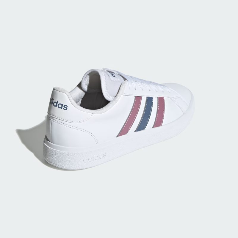 Adidas รองเท้าผ้าใบผู้หญิง Grand Court Base 2.0 | Cloud White/Crew Blue S21/Wonder Orchid F23 ( ID1864 ) - Image 3