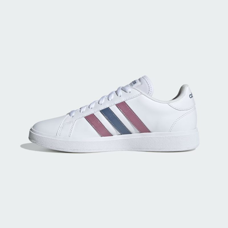 Adidas รองเท้าผ้าใบผู้หญิง Grand Court Base 2.0 | Cloud White/Crew Blue S21/Wonder Orchid F23 ( ID1864 ) - Image 4