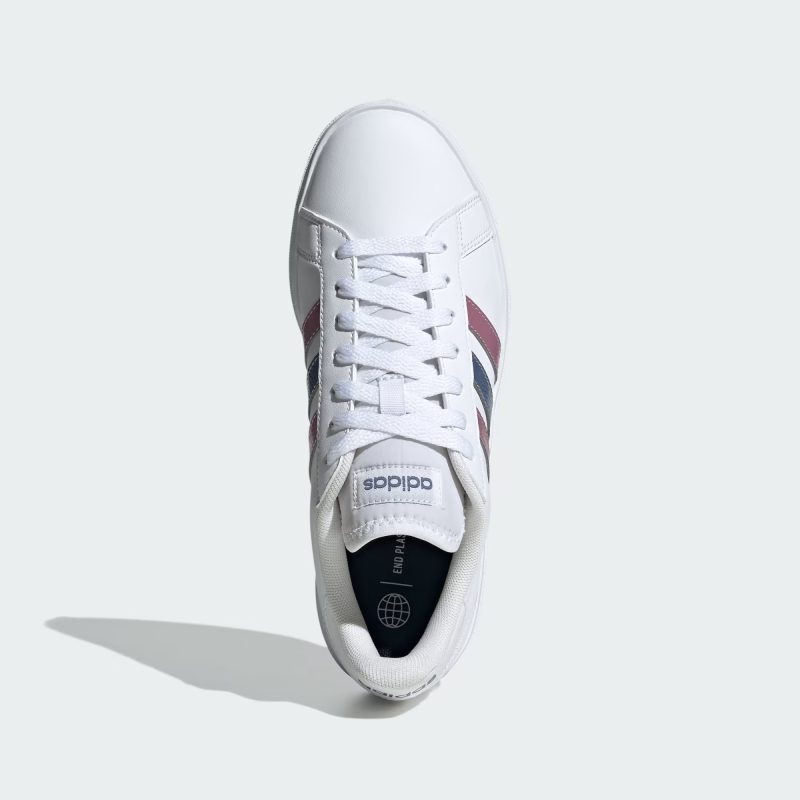 Adidas รองเท้าผ้าใบผู้หญิง Grand Court Base 2.0 | Cloud White/Crew Blue S21/Wonder Orchid F23 ( ID1864 ) - Image 5