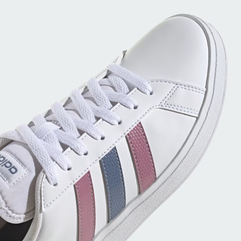 Adidas รองเท้าผ้าใบผู้หญิง Grand Court Base 2.0 | Cloud White/Crew Blue S21/Wonder Orchid F23 ( ID1864 ) - Image 8