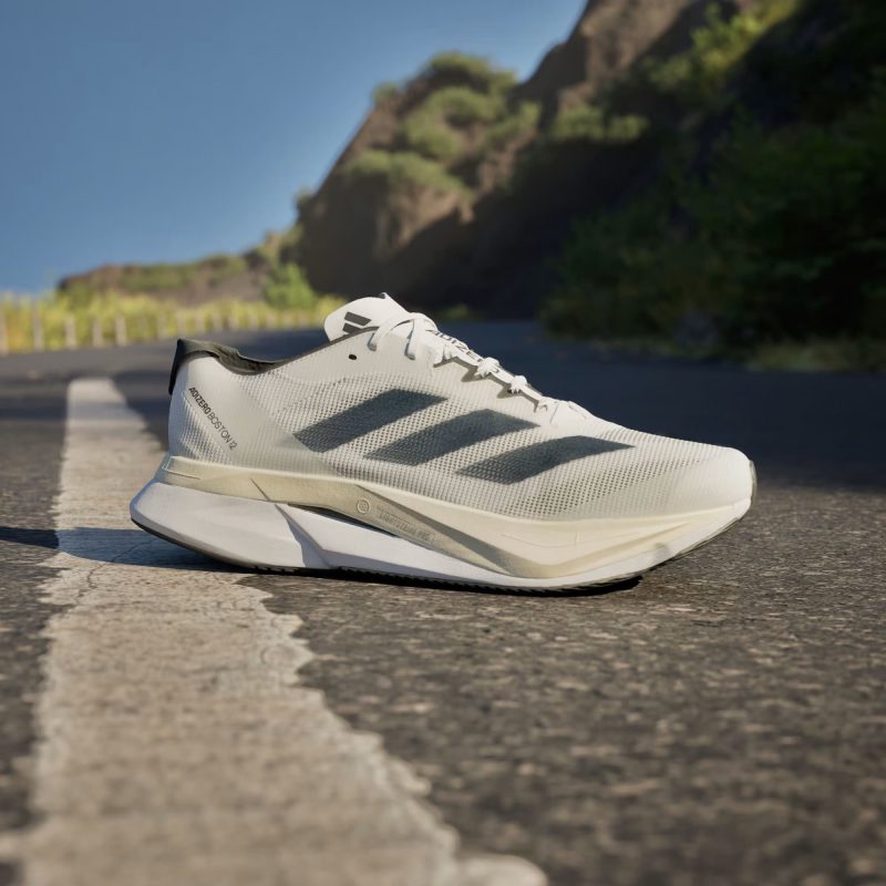 Adidas รองเท้าวิ่งผู้ชาย Adizero Boston 12 | Cloud White/Core Black/Night Metallic ( ID4236 ) - Image 10