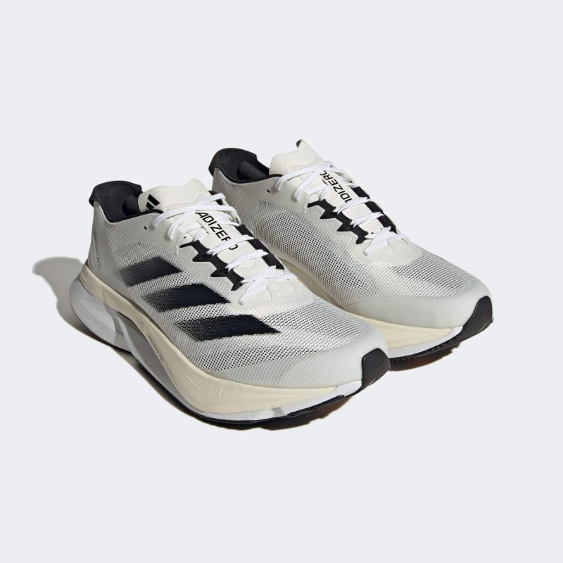 Adidas รองเท้าวิ่งผู้ชาย Adizero Boston 12 | Cloud White/Core Black/Night Metallic ( ID4236 ) - Image 2