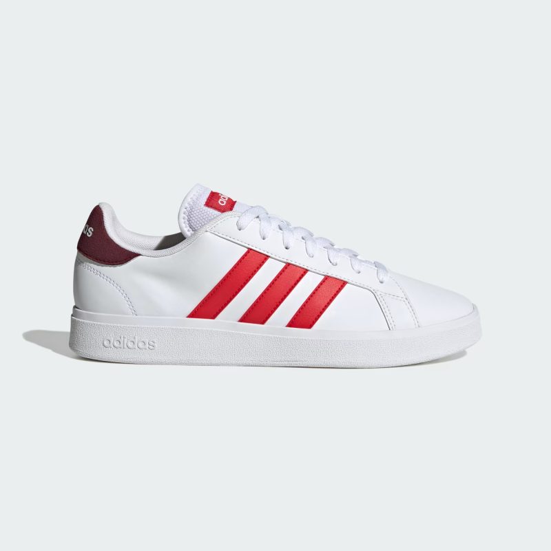 Adidas รองเท้าผ้าใบผู้ชาย Grand Court Base 2.0 | Cloud White/Better Scarlet S23/Shadow Red ( ID4453 )