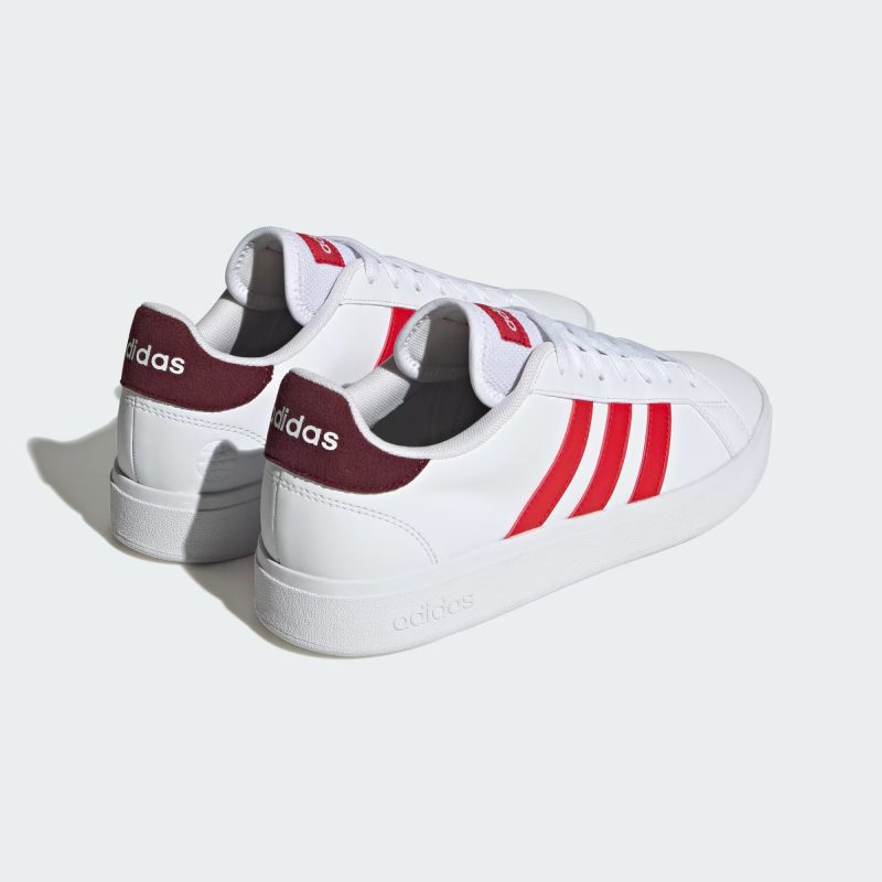 Adidas รองเท้าผ้าใบผู้ชาย Grand Court Base 2.0 | Cloud White/Better Scarlet S23/Shadow Red ( ID4453 ) - Image 3