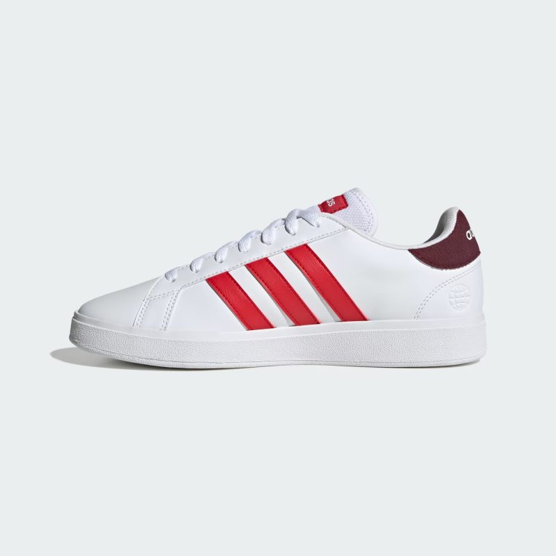 Adidas รองเท้าผ้าใบผู้ชาย Grand Court Base 2.0 | Cloud White/Better Scarlet S23/Shadow Red ( ID4453 ) - Image 4