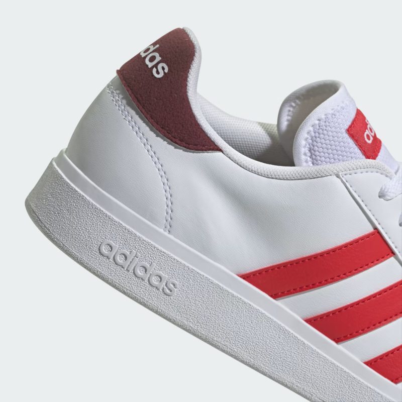 Adidas รองเท้าผ้าใบผู้ชาย Grand Court Base 2.0 | Cloud White/Better Scarlet S23/Shadow Red ( ID4453 ) - Image 7