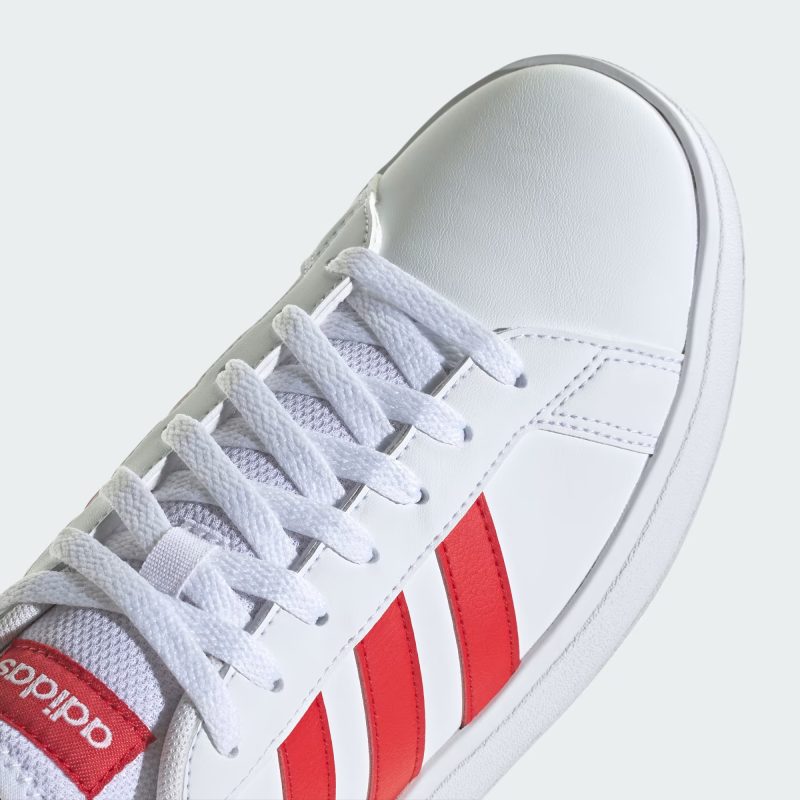 Adidas รองเท้าผ้าใบผู้ชาย Grand Court Base 2.0 | Cloud White/Better Scarlet S23/Shadow Red ( ID4453 ) - Image 8