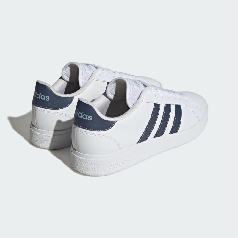 Adidas รองเท้าผ้าใบผู้ชาย Grand Court Base 2.0 | Cloud White/Shadow Navy S22/Wonder Blue F23 ( ID4457 ) - Image 3