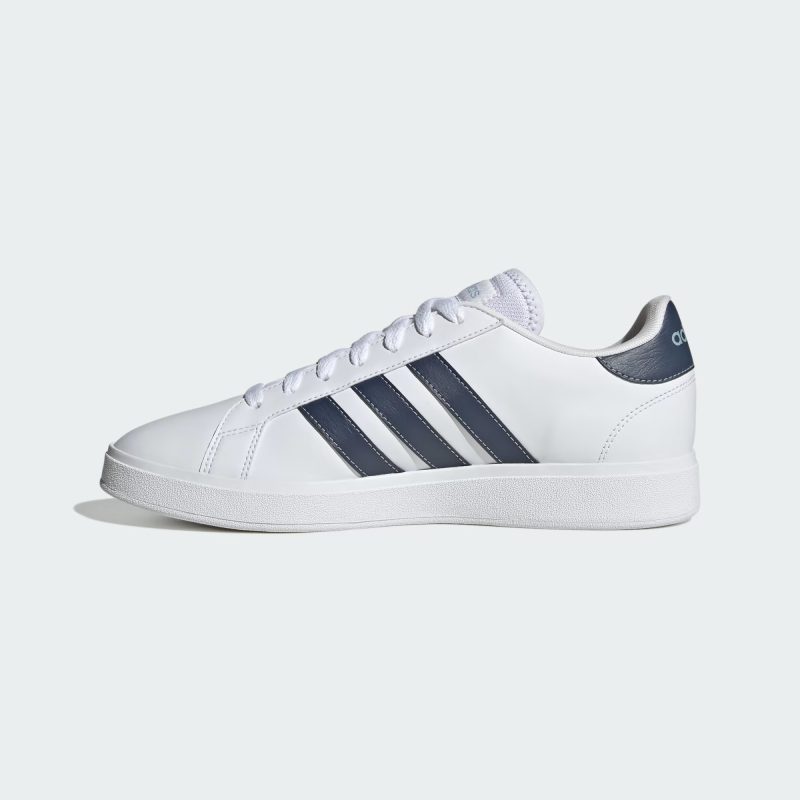 Adidas รองเท้าผ้าใบผู้ชาย Grand Court Base 2.0 | Cloud White/Shadow Navy S22/Wonder Blue F23 ( ID4457 ) - Image 4