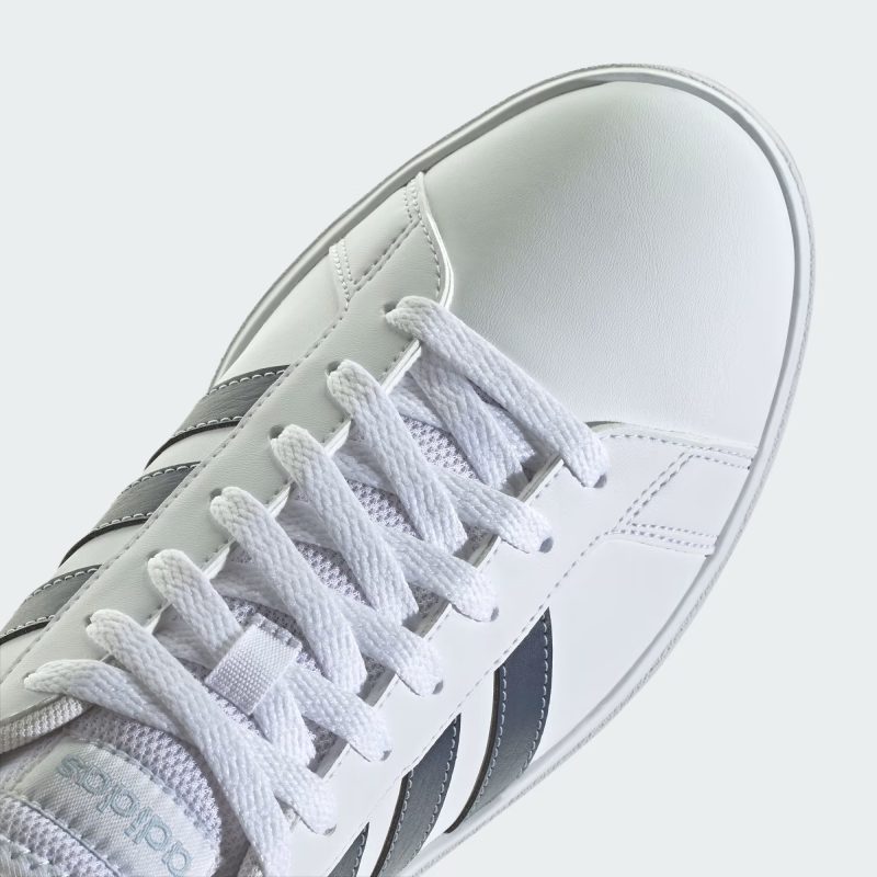 Adidas รองเท้าผ้าใบผู้ชาย Grand Court Base 2.0 | Cloud White/Shadow Navy S22/Wonder Blue F23 ( ID4457 ) - Image 7