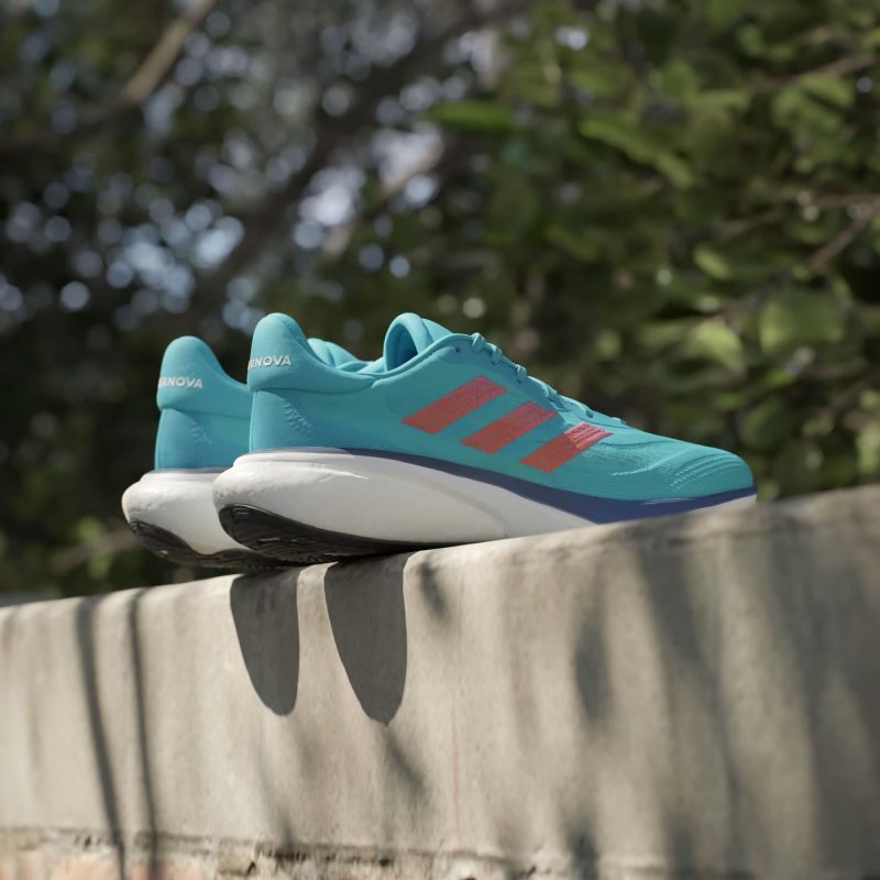 Adidas รองเท้าวิ่งผู้ชาย Supernova 3 | Lucid Cyan/Bright Red/Violet Fusion ( IE4369 ) - Image 12