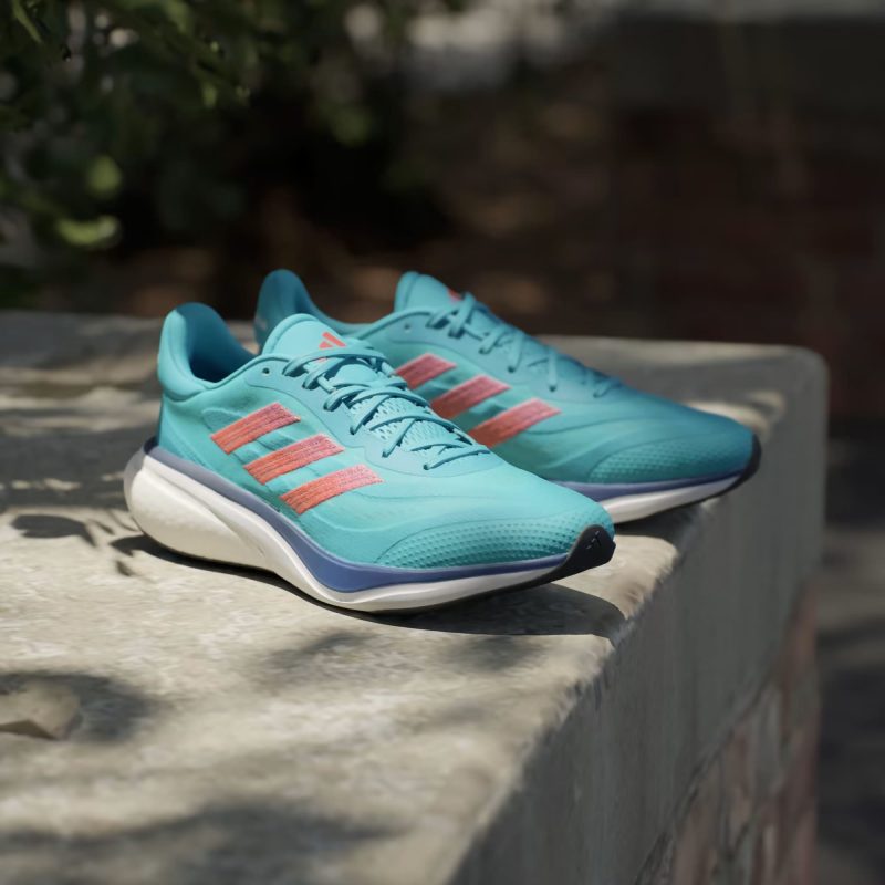 Adidas รองเท้าวิ่งผู้ชาย Supernova 3 | Lucid Cyan/Bright Red/Violet Fusion ( IE4369 ) - Image 15