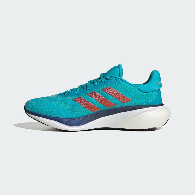 Adidas รองเท้าวิ่งผู้ชาย Supernova 3 | Lucid Cyan/Bright Red/Violet Fusion ( IE4369 ) - Image 4