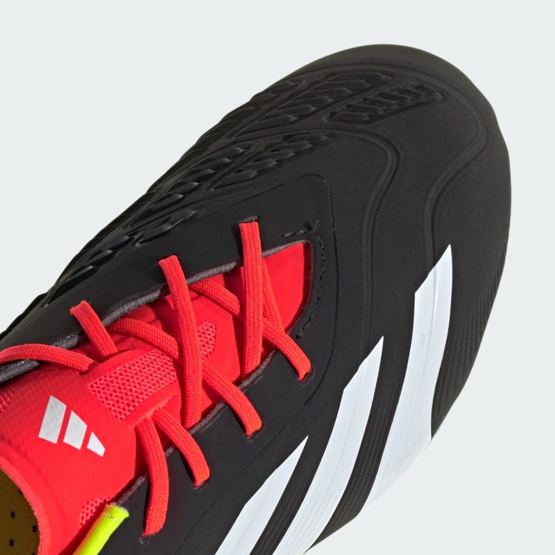 Adidas รองเท้าฟุตบอลเด็ก / สตั๊ด Kids Predator 24 Elite FG | Core Black/Cloud White/Solar Red ( IG7746 ) - Image 8