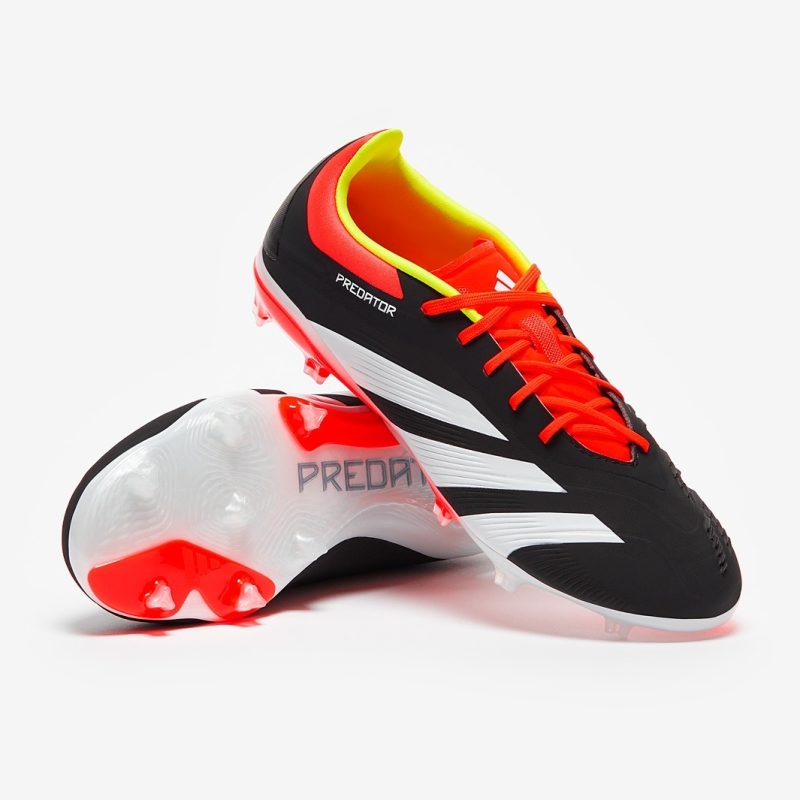 Adidas รองเท้าฟุตบอลเด็ก / สตั๊ด Kids Predator 24 Elite FG | Core Black/Cloud White/Solar Red ( IG7746 ) - Image 9