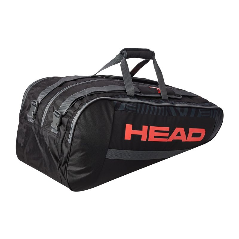 Head กระเป๋าเทนนิส Base Racquet L Tennis Bag 9R | Black/Orange ( 261303 ) - Image 8