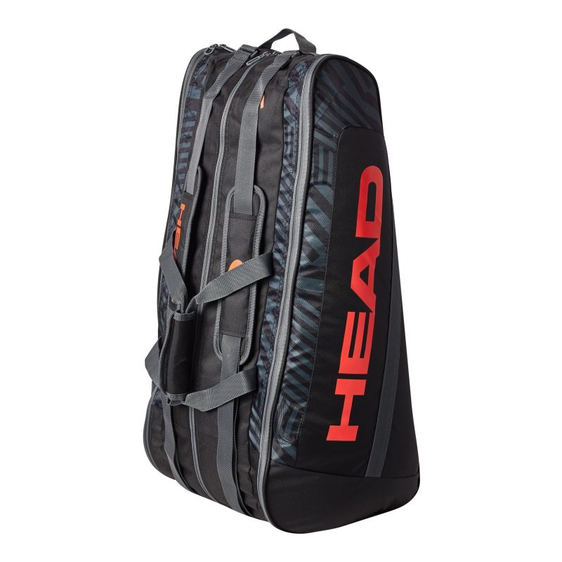 Head กระเป๋าเทนนิส Base Racquet L Tennis Bag 9R | Black/Orange ( 261303 ) - Image 10