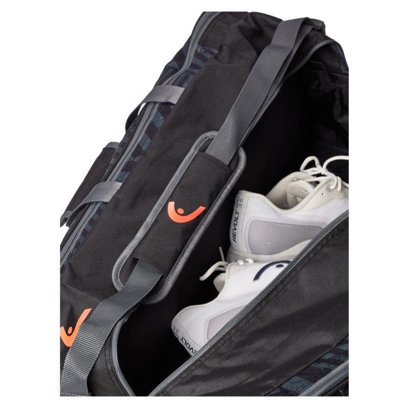 Head กระเป๋าเทนนิส Base Racquet L Tennis Bag 9R | Black/Orange ( 261303 ) - Image 12